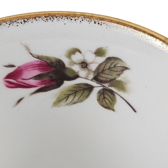 Set Of 2 Regal Heritage Bone China Mugs Pink Rose Floral Design Gold Trim - Picture 10 of 11